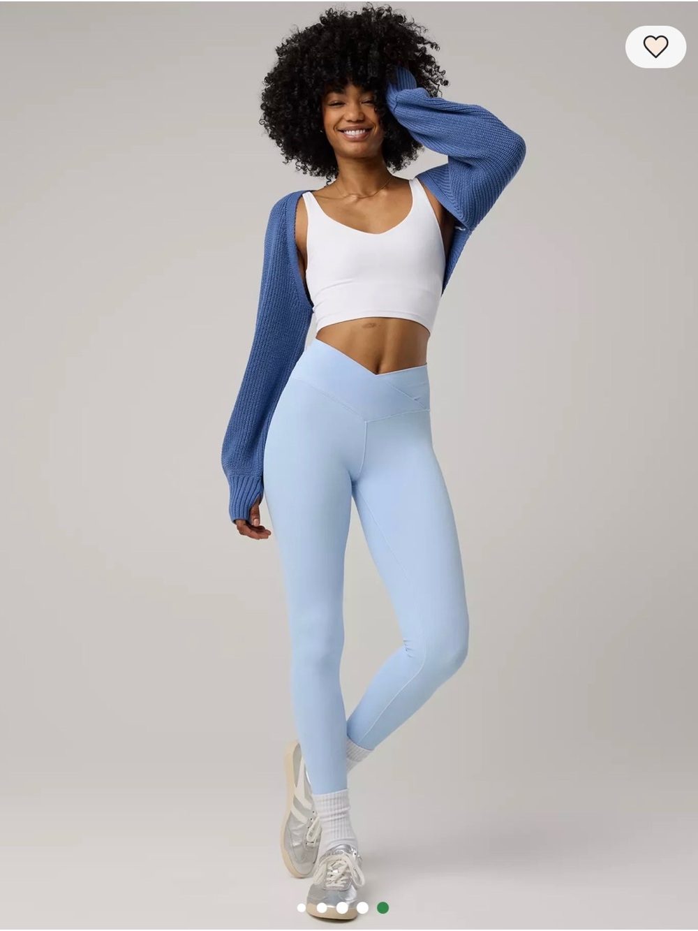 OFFLINE Aerie Real Me Crossover Leggings Blue High Rise Buttery Soft Yoga |M|